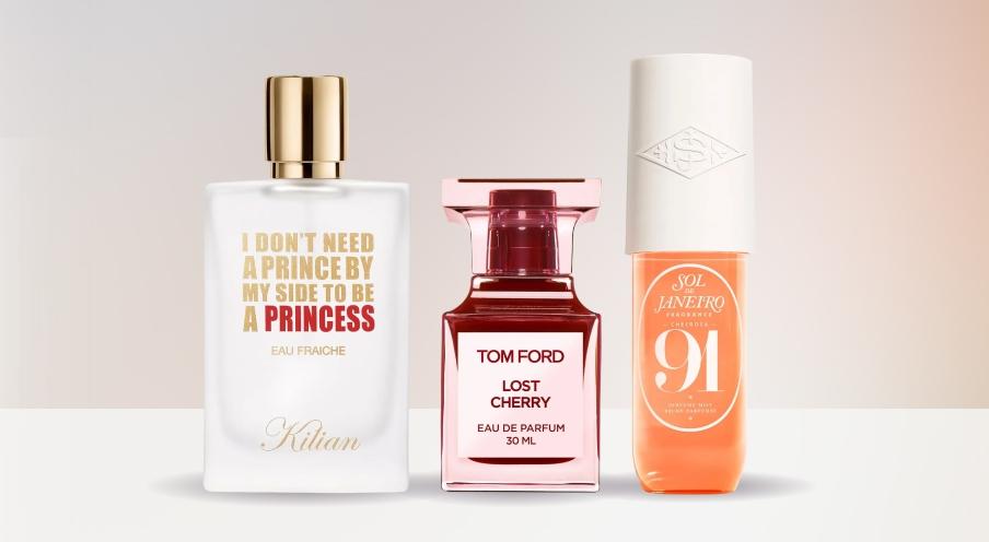 Fragrance Trend Predictions 2026: Gourmands, Berry Scents & Layering Tips You Need to Know Perfume bottles representing 2026 fragrance trends including gourmand, berry and layering scents.